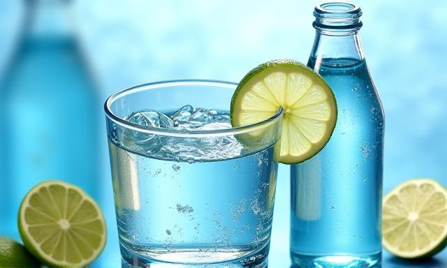 Varias botellas de agua y vasos con H2O fresca, destacando la importancia de la hidratación para la salud