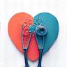 Icono de estetoscopio sobre un corazón